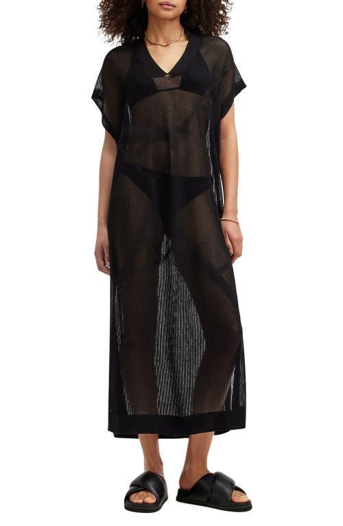 A Star Mesh Maxi Dress In Black Product Image