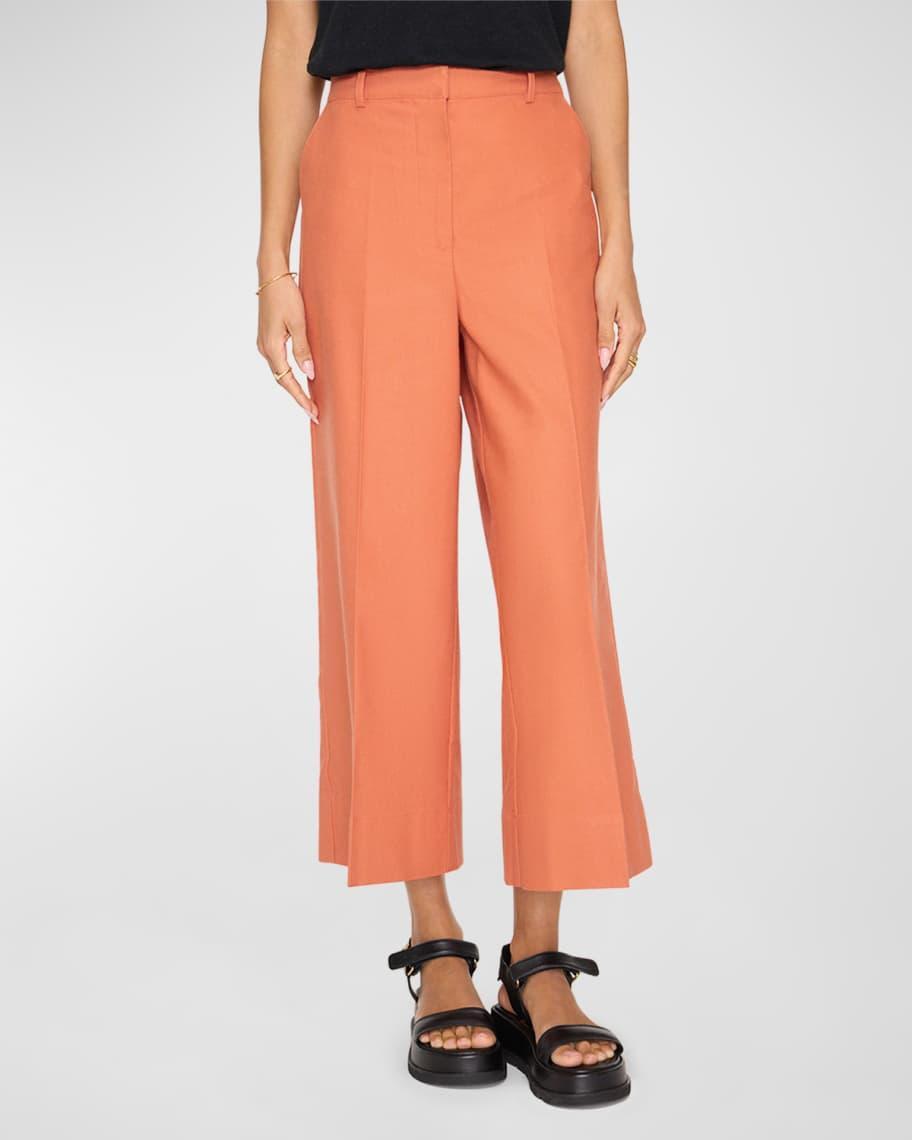 Lena High-Rise Cropped Wide-Leg Pants Product Image