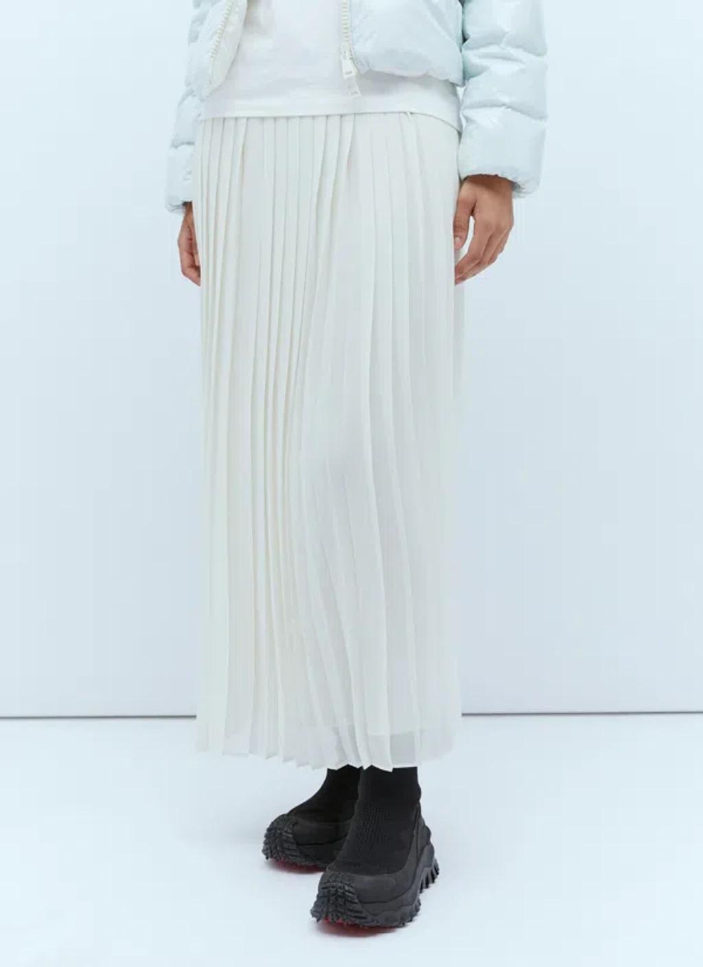 MONCLER Women Pleated Skirt In White product image