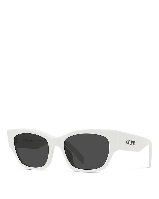 Celine Eyewear - Square Acetate Sunglasses - Mens - White Product Image