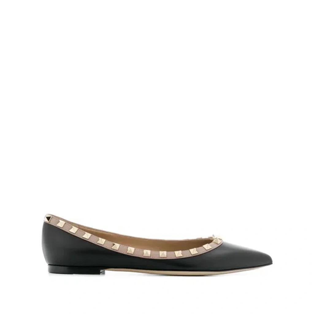 Rockstud Ballerinas In Black Product Image