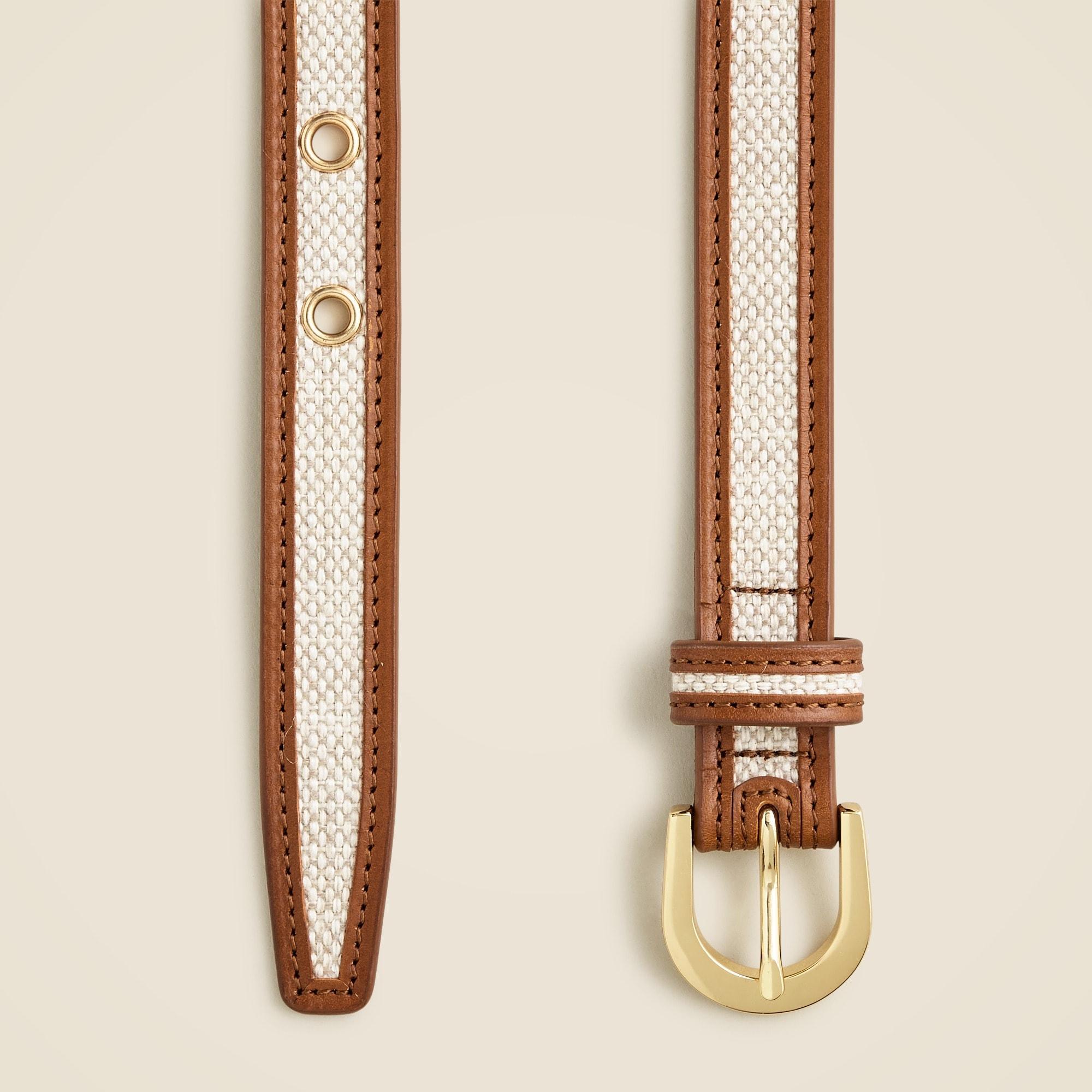 Slim classic belt in Italian leather Product Image