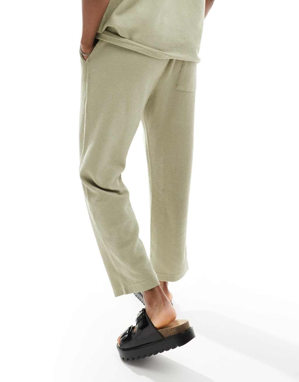 Pull&Bear textured pants in mint - part of a set  Product Image