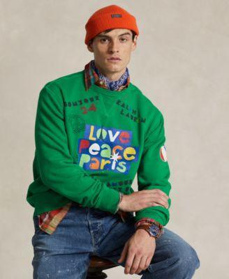 Polo Ralph Lauren Mens Love Peace Paris Fleece Sweatshirt Product Image