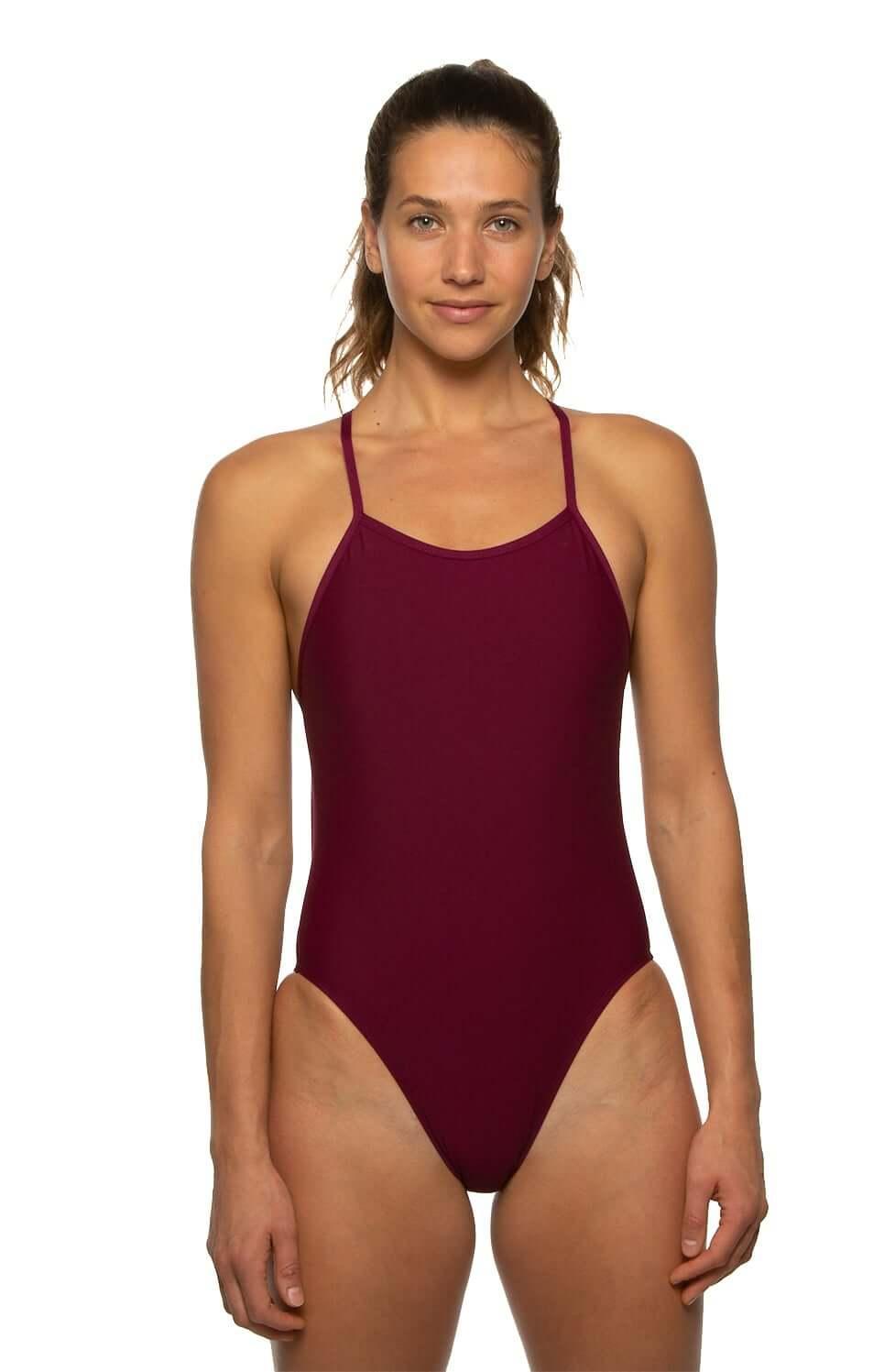 Dayno 3 Swim Onesie - Cabernet Female Product Image