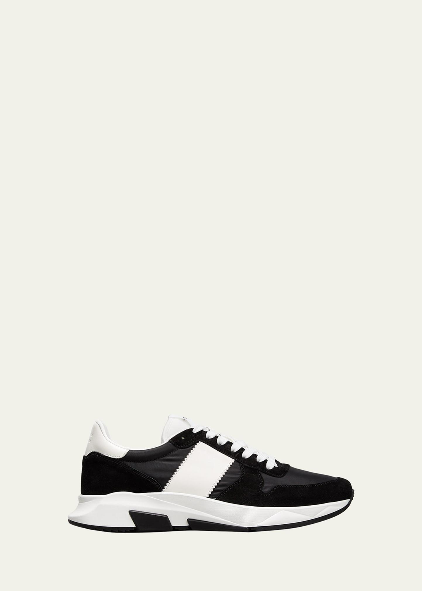 Mens Jagga Tonal Nylon & Suede Trainer Sneakers Product Image