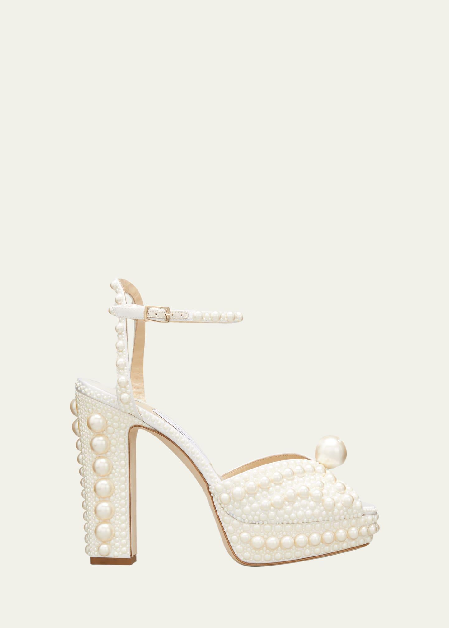 Sacaria 120mm Pearly-Stud Platform Sandals Product Image