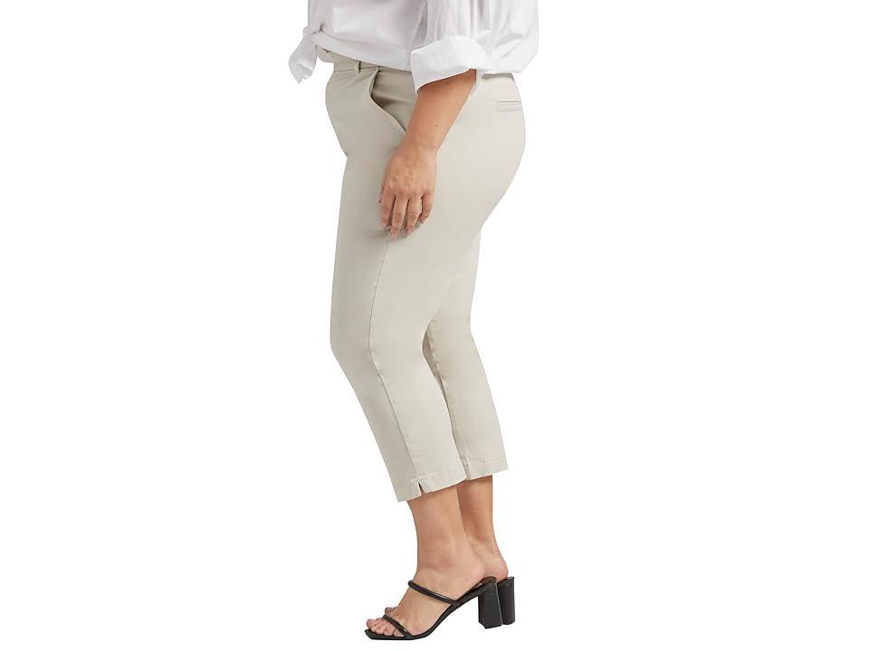 Jag Jeans Plus Size Maddie Mid-Rise Capris (Stone) Women's Casual Pants Product Image