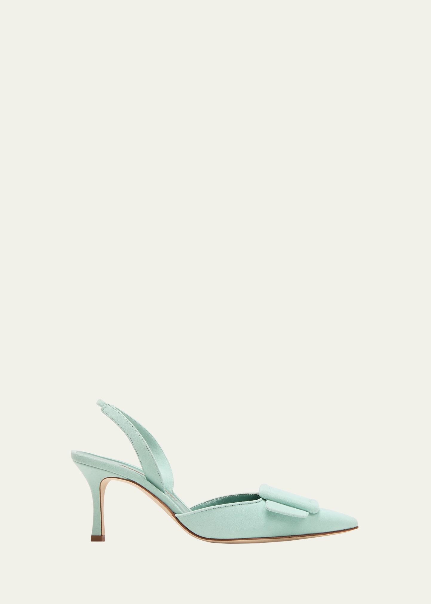 Manolo Blahnik Maysli Buckle Slingback Pointed Toe Pump Product Image