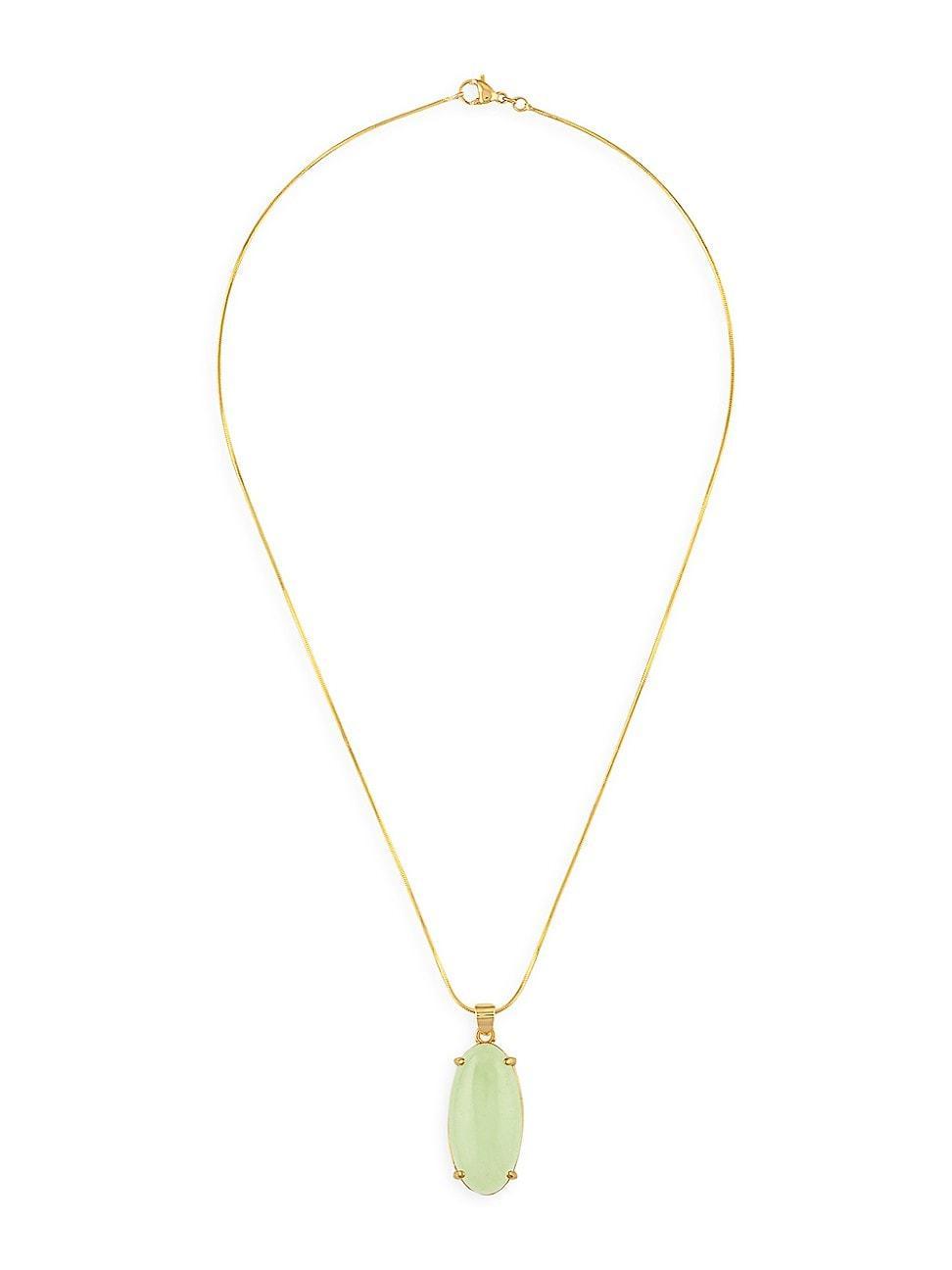 Womens Greta 14K Gold-Filled & Jade Pendant Necklace Product Image