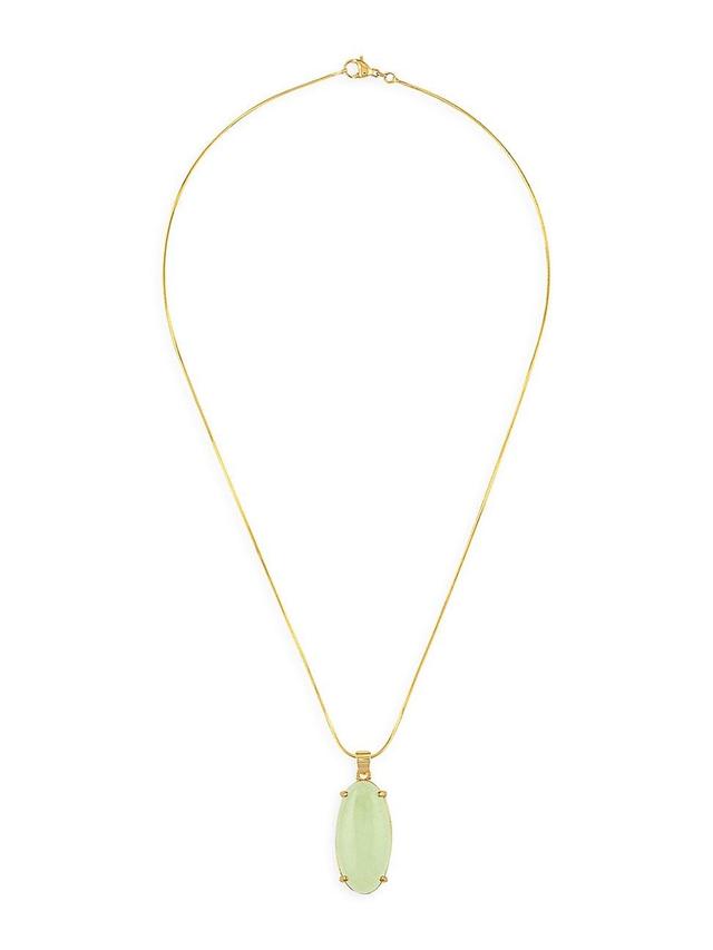 Womens Greta 14K Gold-Filled & Jade Pendant Necklace Product Image