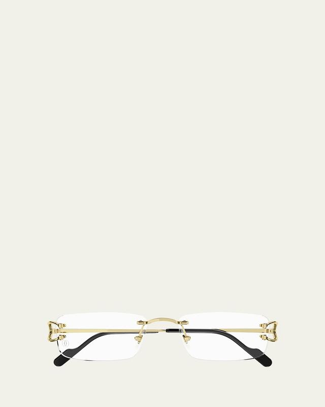 Mens Signature C Rimless 24K Gold-Plated 56MM Rectangular Eyeglasses Product Image