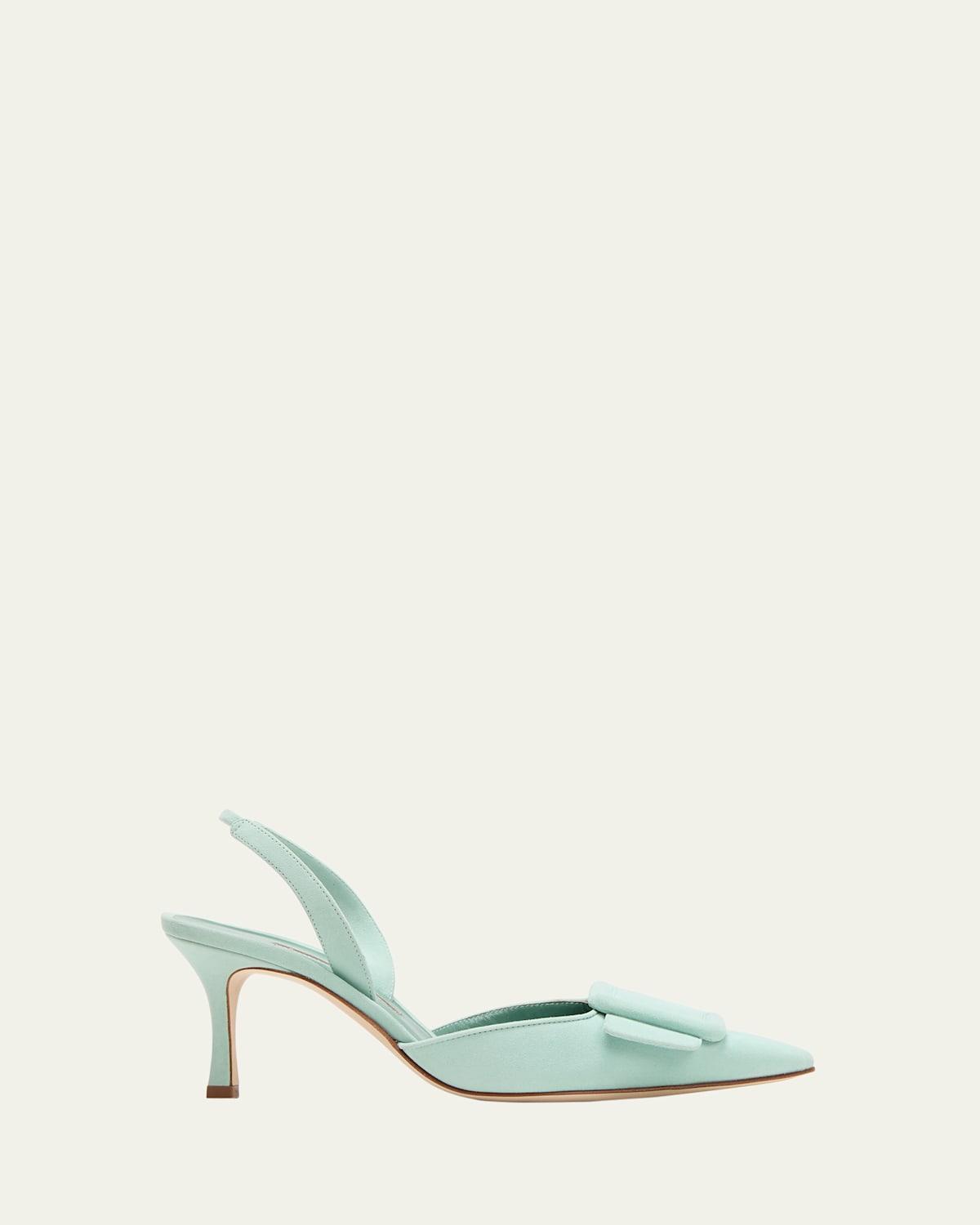 Manolo Blahnik Maysli Buckle Slingback Pointed Toe Pump Product Image