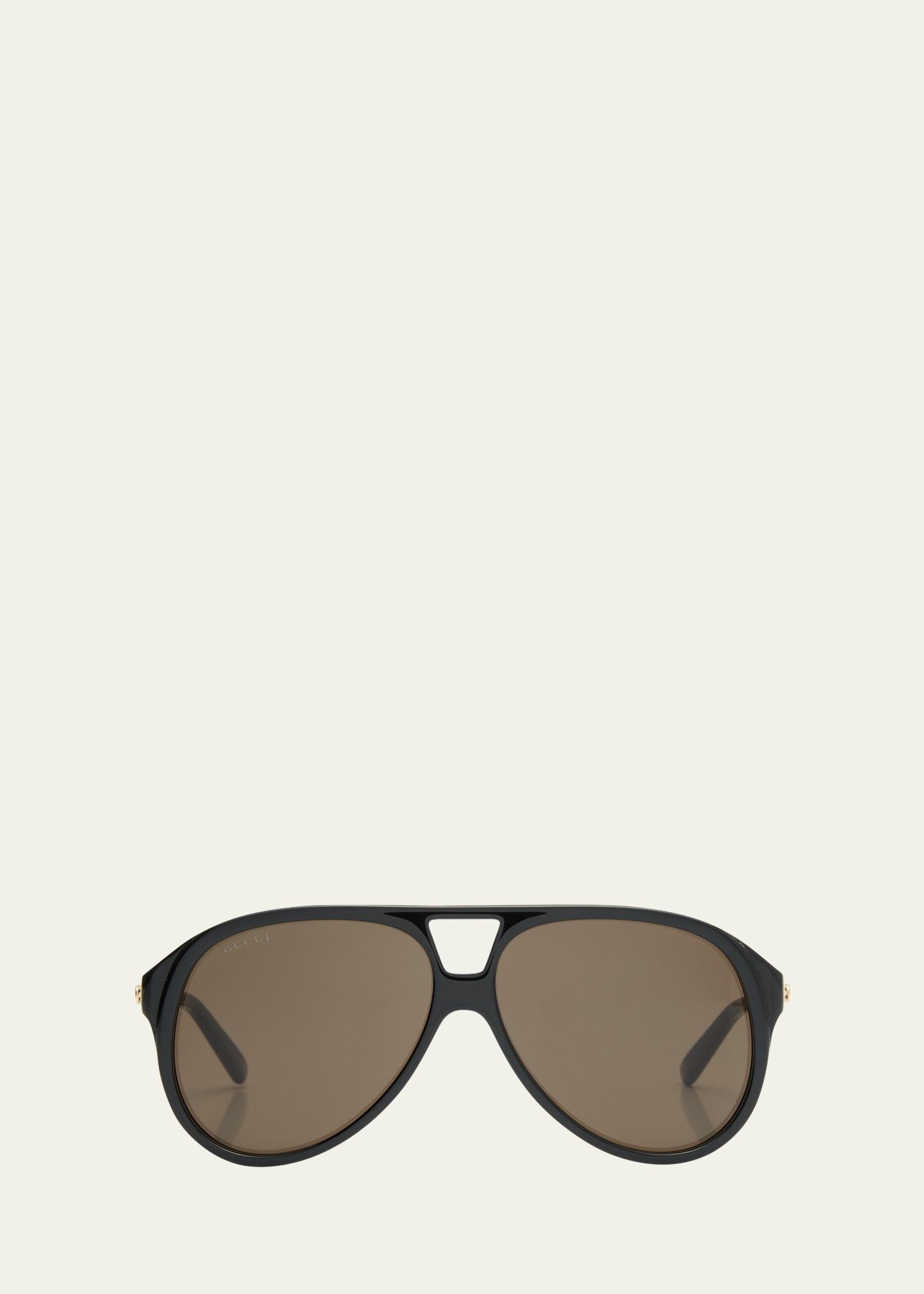 Logo Acetate Aviator Sunglasses Product Image