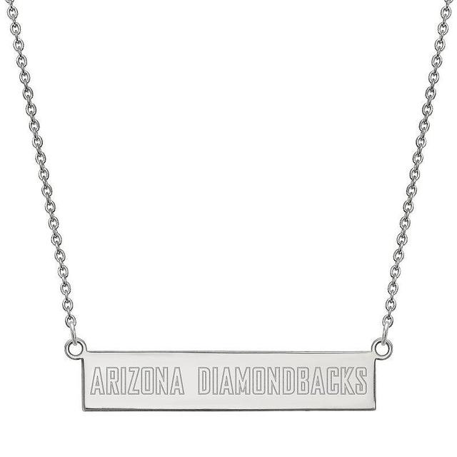 LogoArt Sterling Silver Arizona Diamondbacks Small Bar Necklace, Womens Product Image