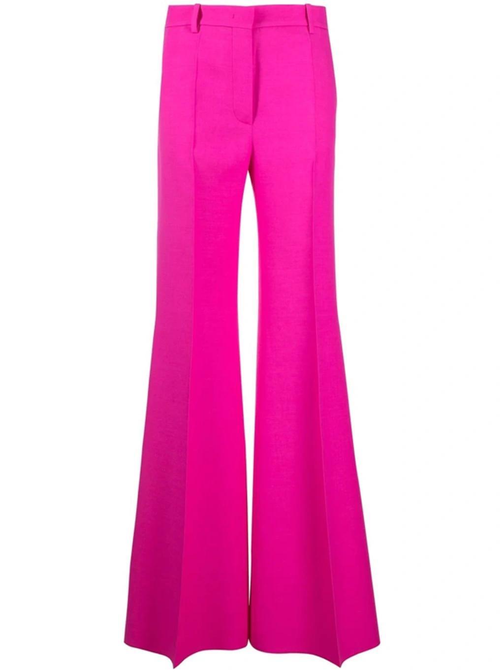 Flared Tailored Trousers In Purple Product Image