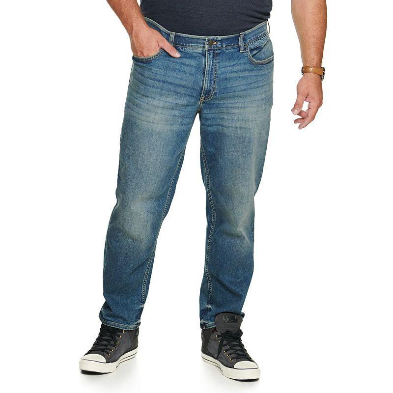 Big & Tall Sonoma Goods For Life Straight-Leg Flexwear Jeans, Mens Blue Product Image