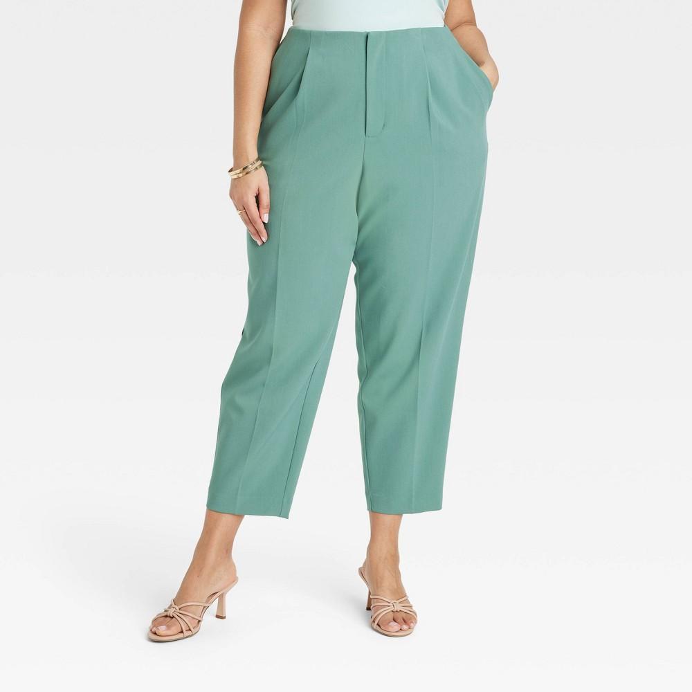 Womens High-Rise Tailored Trousers - A New Day Teal 17 Product Image