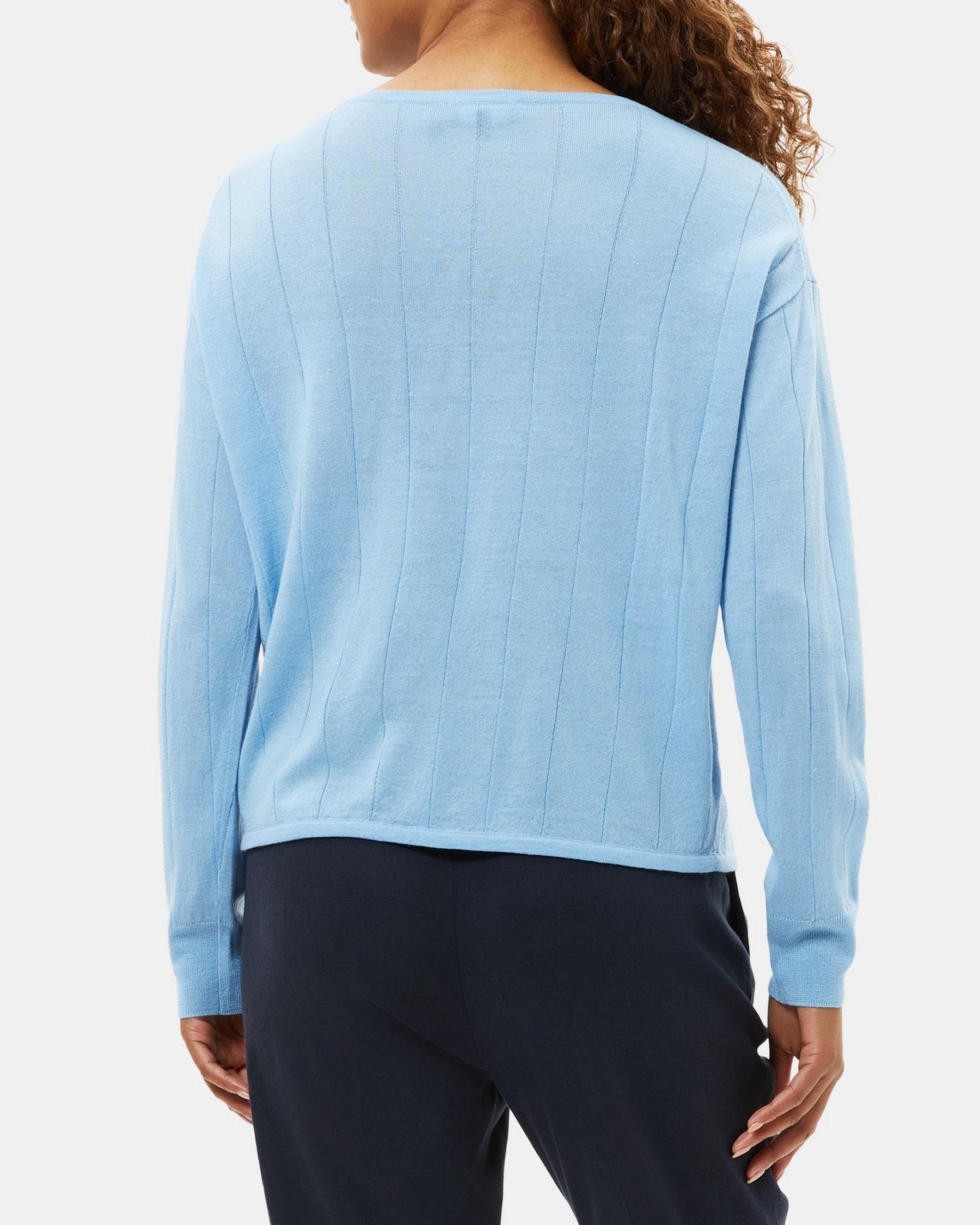 Drawstring Sweater in Wool-Linen Product Image