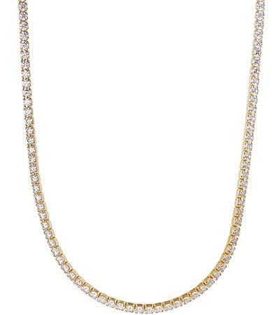 Argento Vivo Sterling Silver Cubic Zirconia Tennis Necklace Product Image