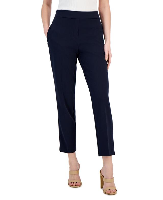 T Tahari Womens Pull-On Slim Crepe Ankle Pants Product Image