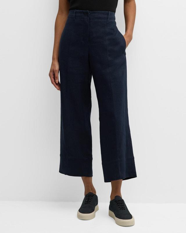 Max Mara Cadice Linen Blend Crop Pants Product Image