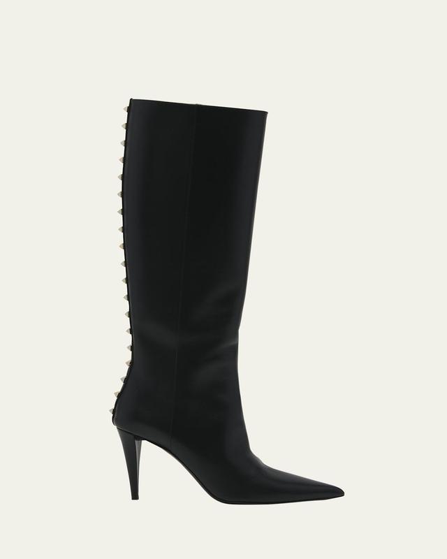 Womens Rockstud Calfskin Boots Product Image