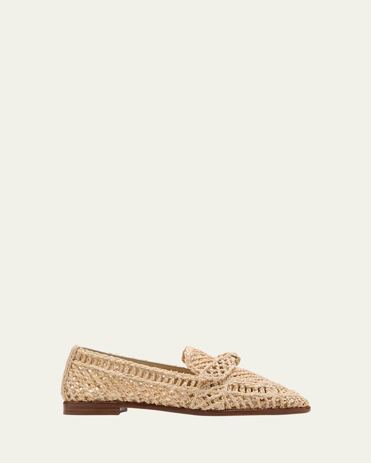 Womens Raffia Penny Loafer Product Image