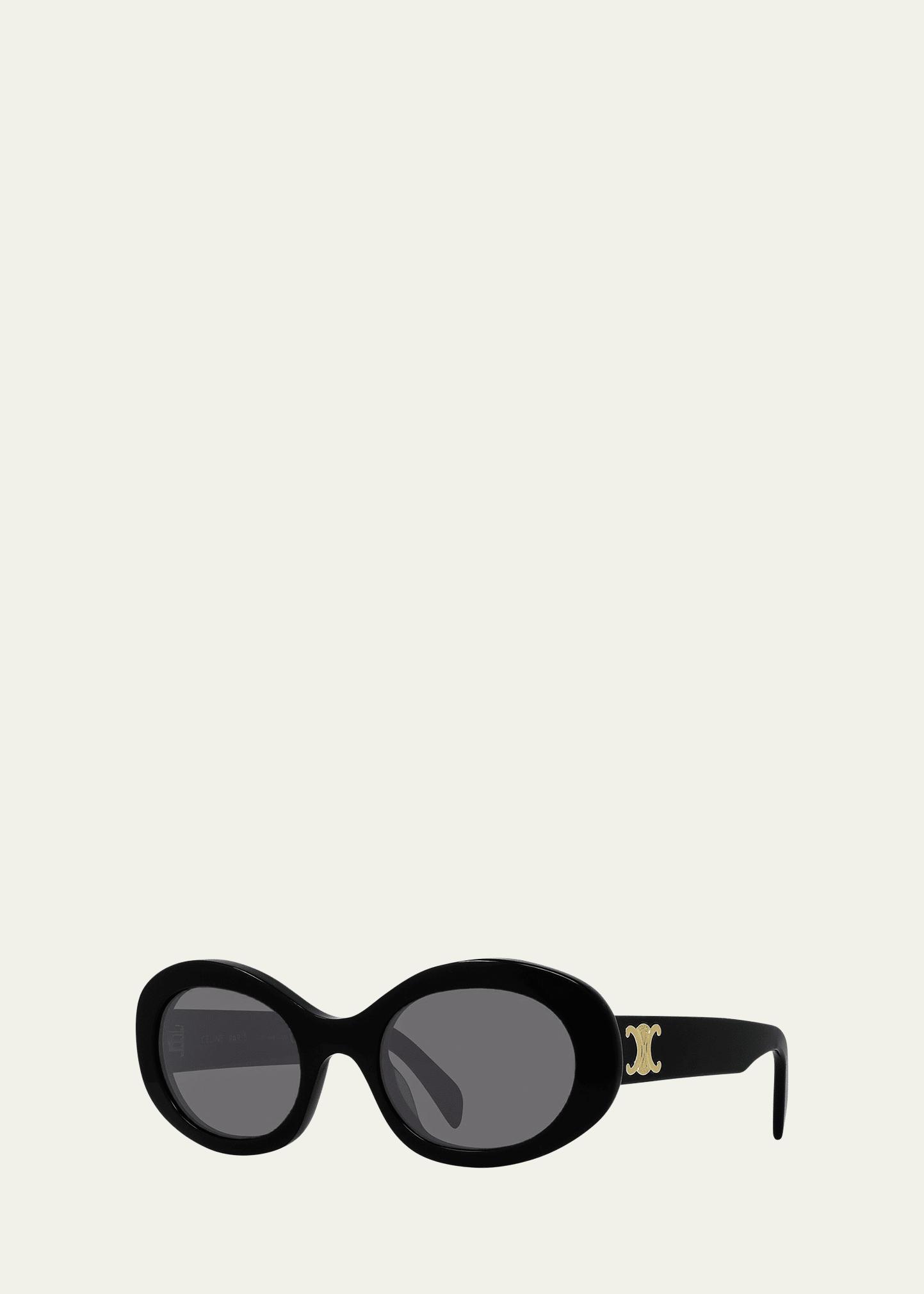 Triomphe Logo Oval Acetate Sunglasses Product Image