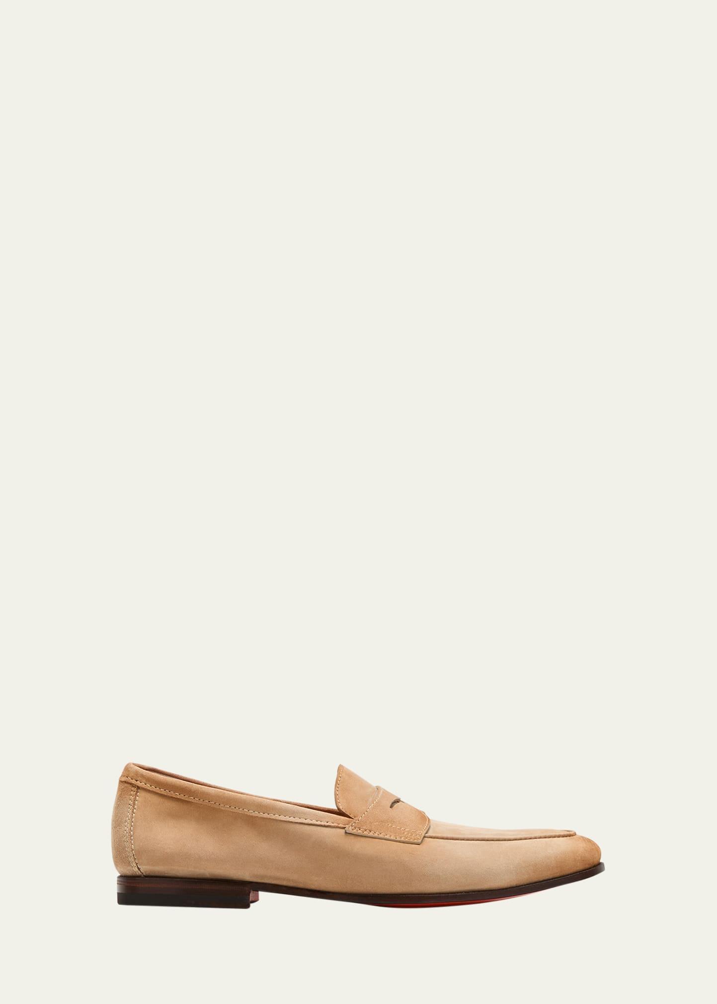 Mens Carlos Suede Penny Loafers Product Image