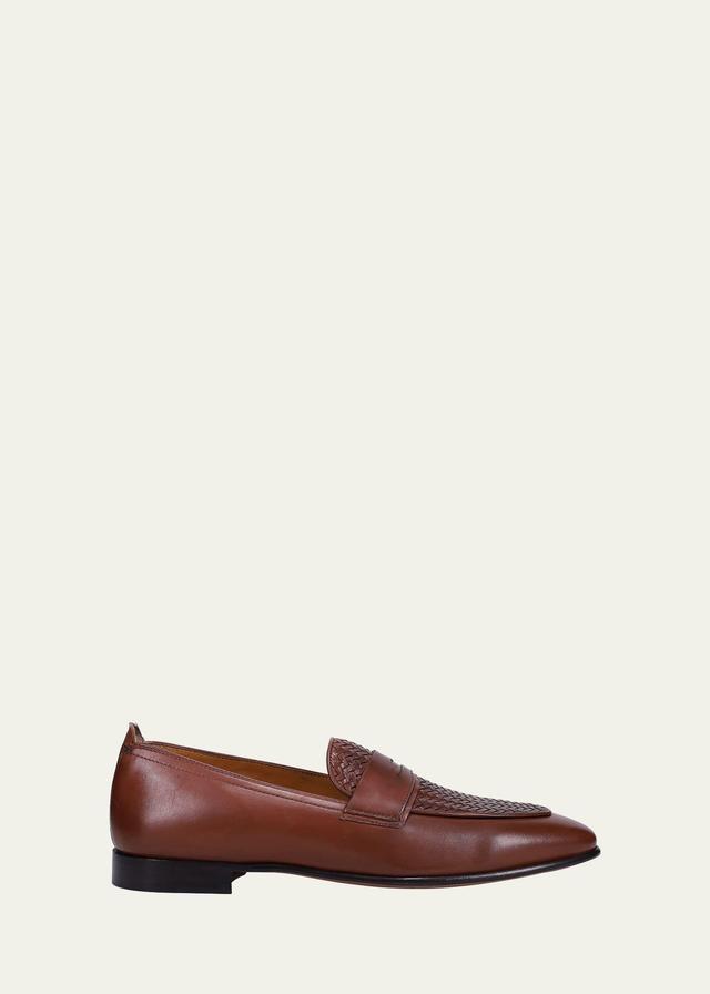 Mens Ivan Weatherproof Burnished Calf Leather Loafers Product Image
