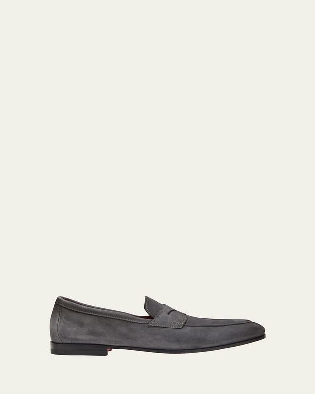 Mens Carlos Suede Penny Loafers Product Image