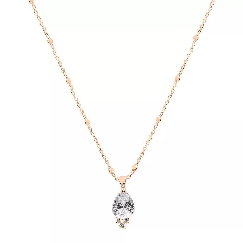 LC Lauren Conrad Rose Gold Tone Marquise Nickel Free Pendant Necklace, Womens, Multicolor Product Image