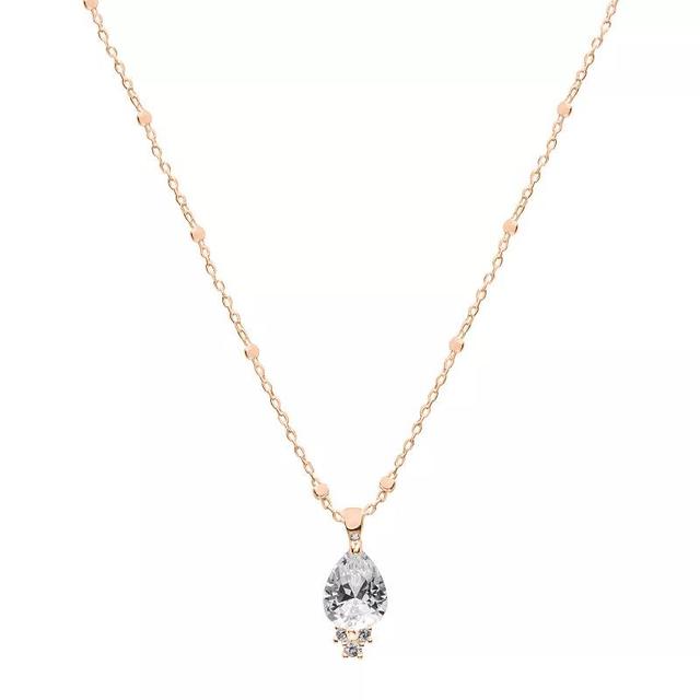 LC Lauren Conrad Rose Gold Tone Marquise Nickel Free Pendant Necklace, Womens Product Image