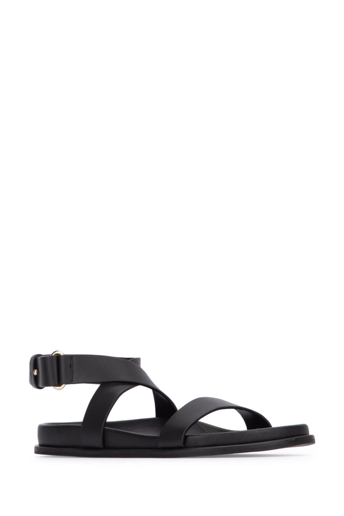 TOTÊME The Leather Chunky Sandal Black Product Image