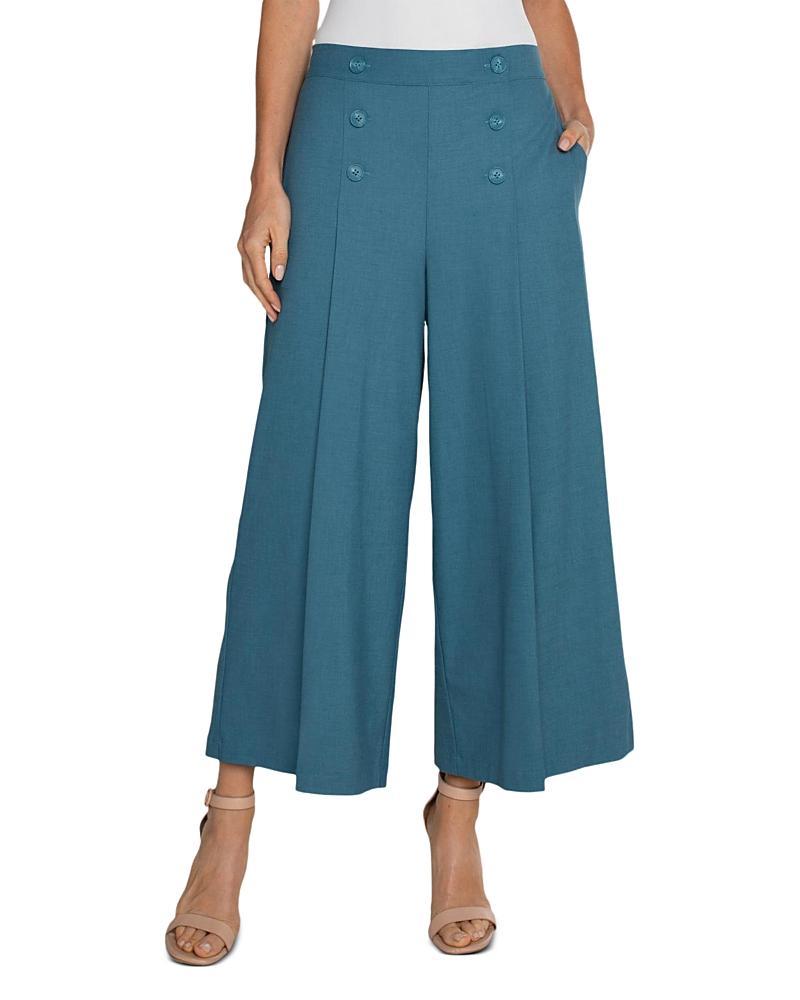 Liverpool Los Angeles Sailor High-Rise Crop Wide Leg Trouser 25 (Ocean ) Women's Dress Pants Product Image