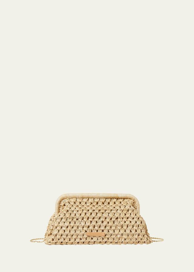 Trudie Oversized Raffia Clutch Bag Product Image