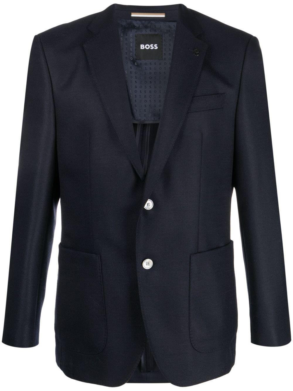 HUGO BOSS Single-breasted Cashmere Blazer In Blue Product Image