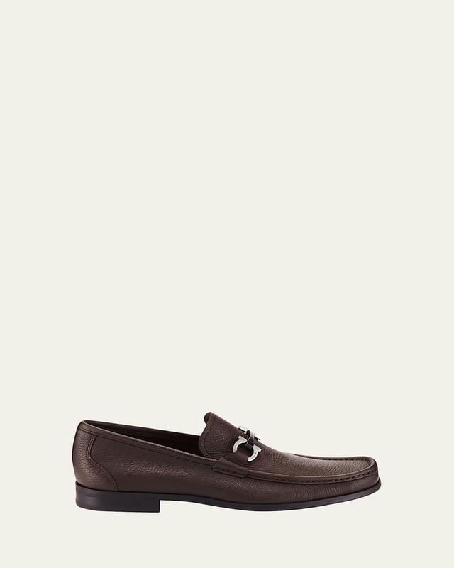 Mens Grandioso Gancini Bit Leather Loafers Product Image