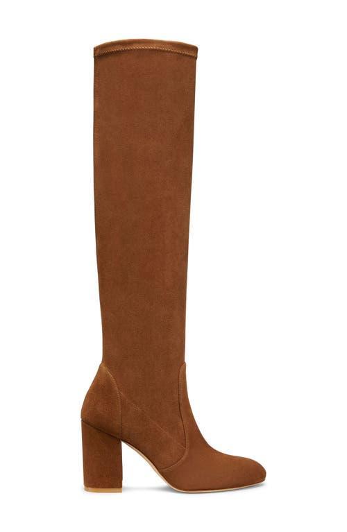 Yuliana 85 Block Heel Slouch Boots In Coffee Product Image