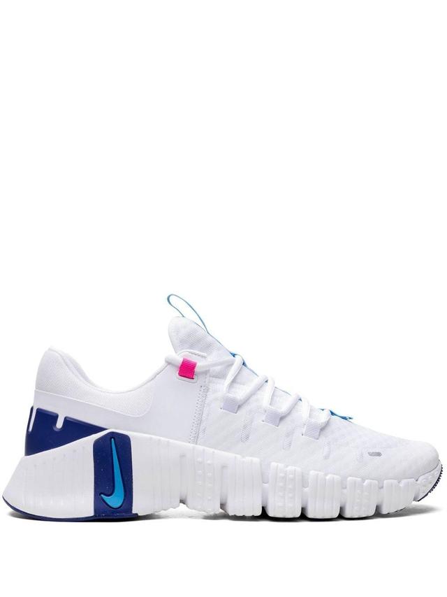 Free Metcon 5 Rubber-trimmed Mesh Sneakers In White Product Image