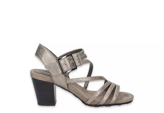 Easy Street Orien Womens Block Heel Sandals Silver Product Image