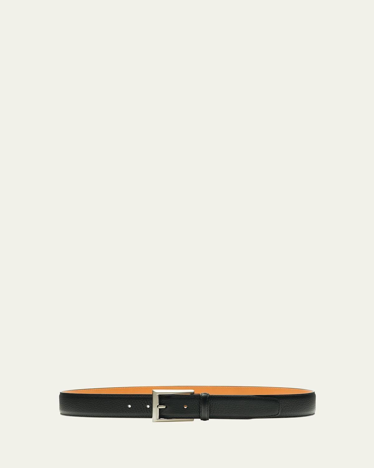 Mens Pebbled Leather Belt Product Image