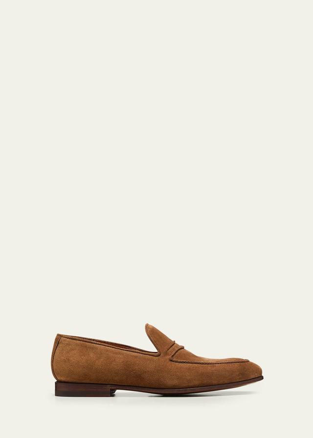 Mens Schiaffino Suede Penny Loafers Product Image