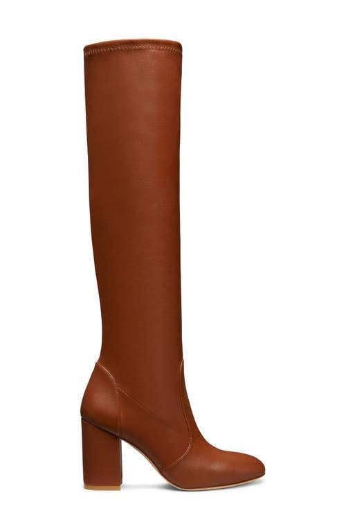 Yuliana Leather Knee Boots In Briddle Brown Product Image