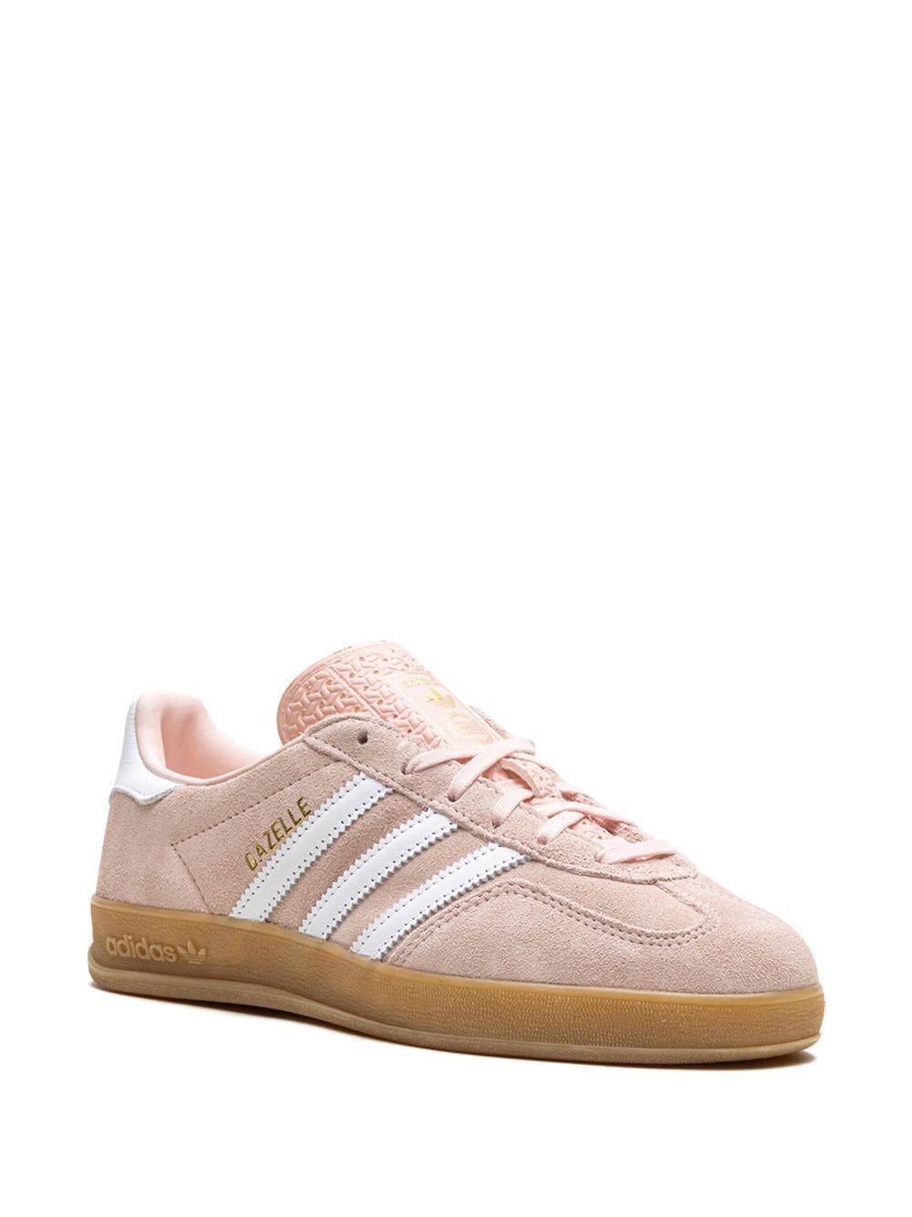 Adidas Womens Sandy Pink White Gum Gazelle Indoor Suede Low-top Trainers Product Image