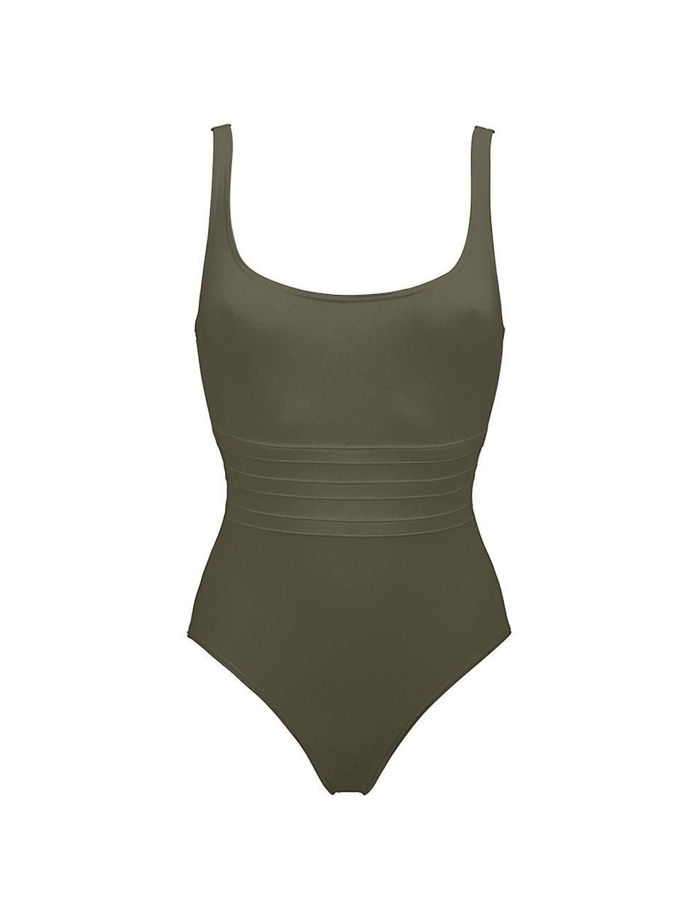 Womens Asia Low-Back Roundneck One-Piece Swimsuit Product Image