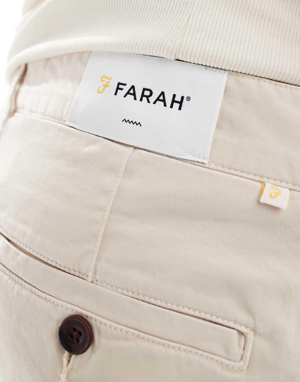 Farah elm chino pants in light sand Product Image