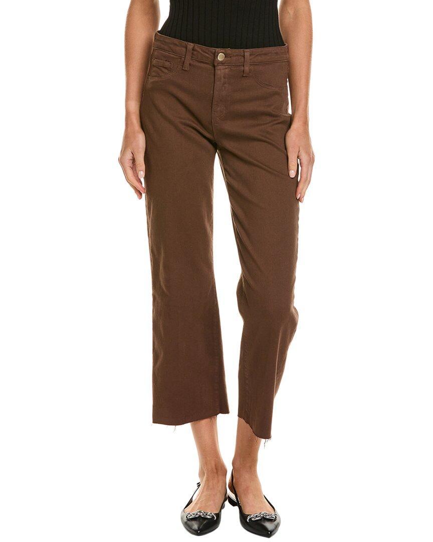 L'agence Wanda High-rise Crop Wide Leg In Brown Product Image