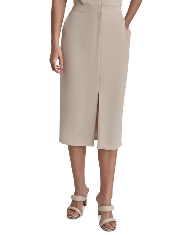 Women's Slit-Front Midi Pencil Skirt Product Image